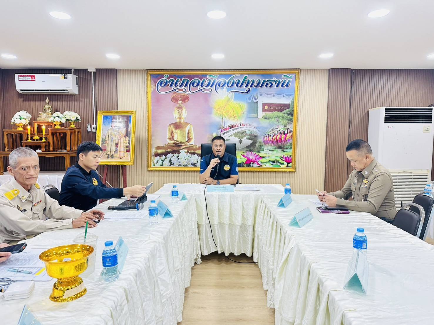 สพอ.เมืองปทุมธานี ร่วมประชุมหัวหน้าส่วนราชการ ผู้บริหารองค์กรปกครองส่วนท้องถิ่น หัวหน้าหน่วยงานรัฐวิสาหกิจ คณะกรรมการบริหารงานอำเภอแบบบูรณาการ (ก.บ.อ.) ผู้บริหารท้องถิ่น และกำนัน ประจำเดือนมกราคม 2569 ครั้งที่ 1/2569