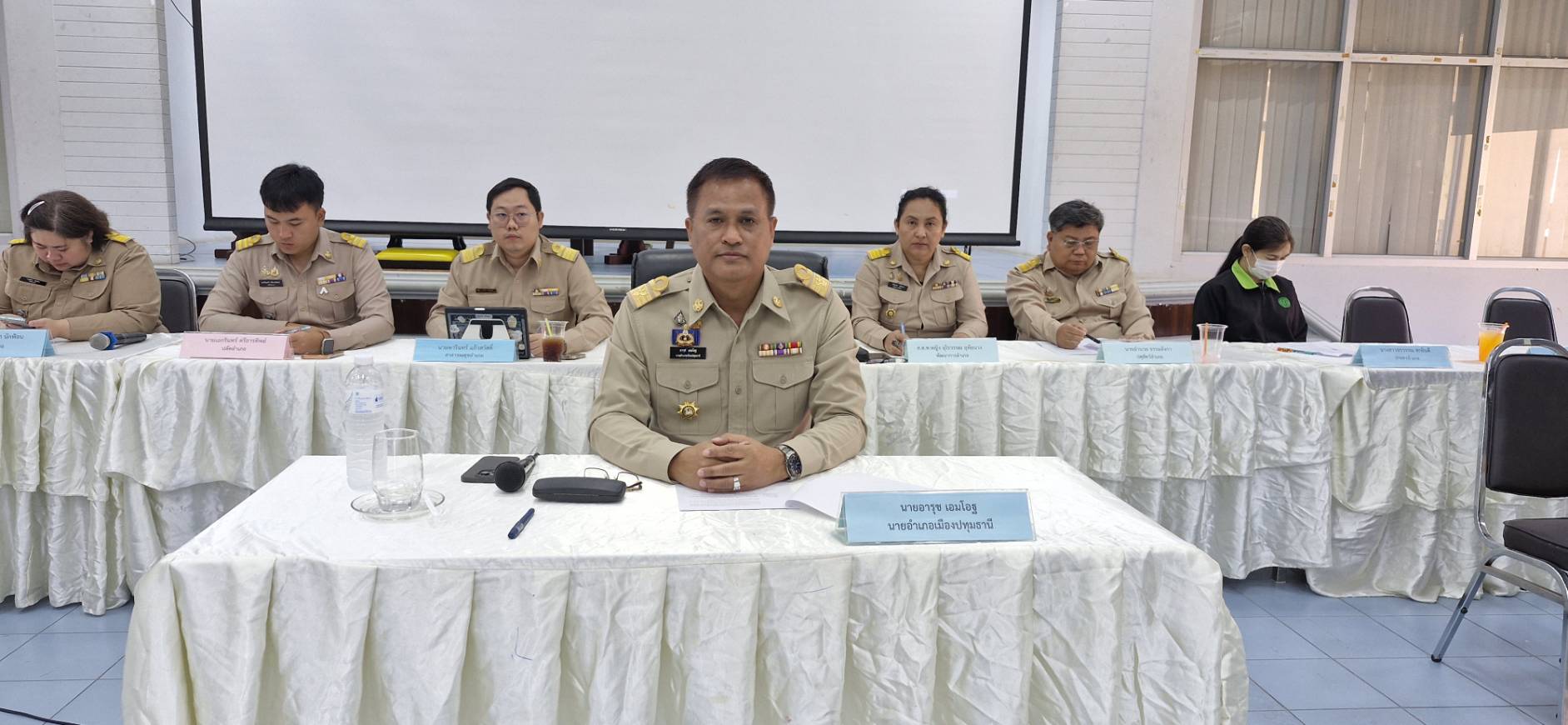 สพอ.เมืองปทุมธานี ร่วมประชุมกำนัน ผู้ใหญ่บ้าน แพทย์ประจำตำบล สารวัตรกำนัน และผู้ช่วยผู้ใหญ่บ้าน ประจำเดือนมกราคม 2569 ครั้งที่ 1/2569